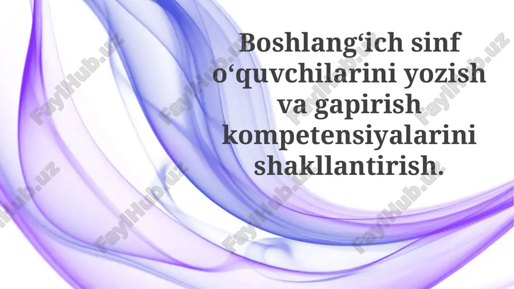 yozish ko'nikmalarini rivojlantirish — PPTX
