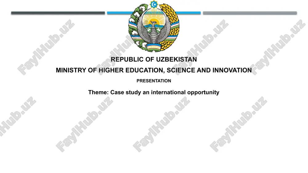 case study an international opportunity — PPTX