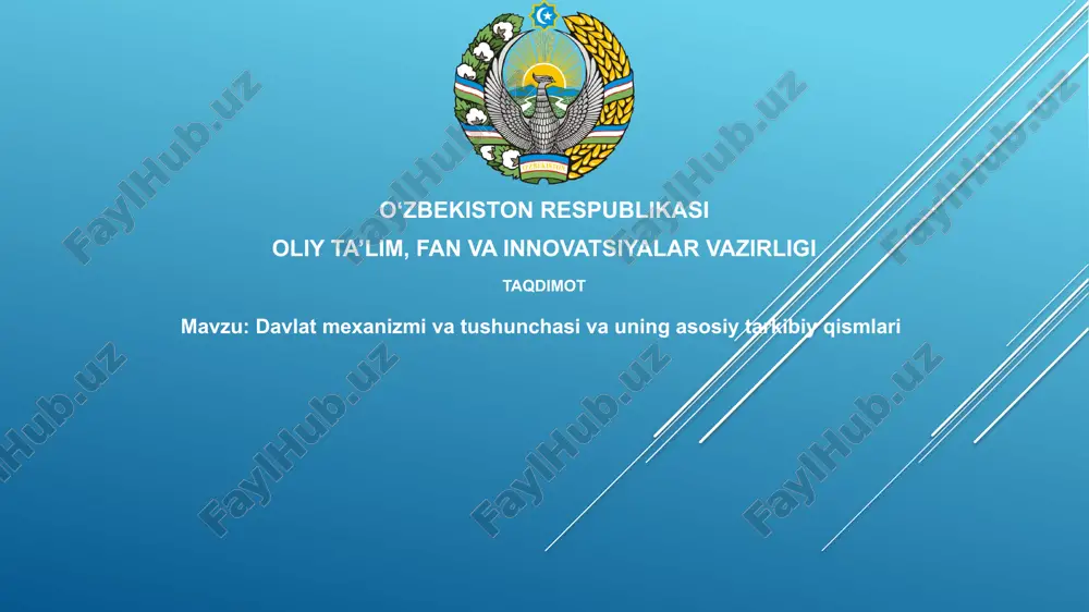 davlat mexanizmi — PPTX