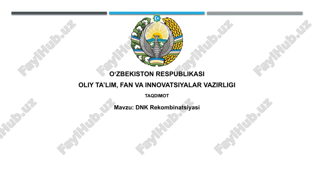 dnk rekombinatsiyasi — PPTX