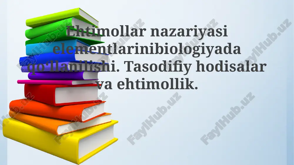 tasodifiy hodisalar va ehtimollik asoslari — PPTX