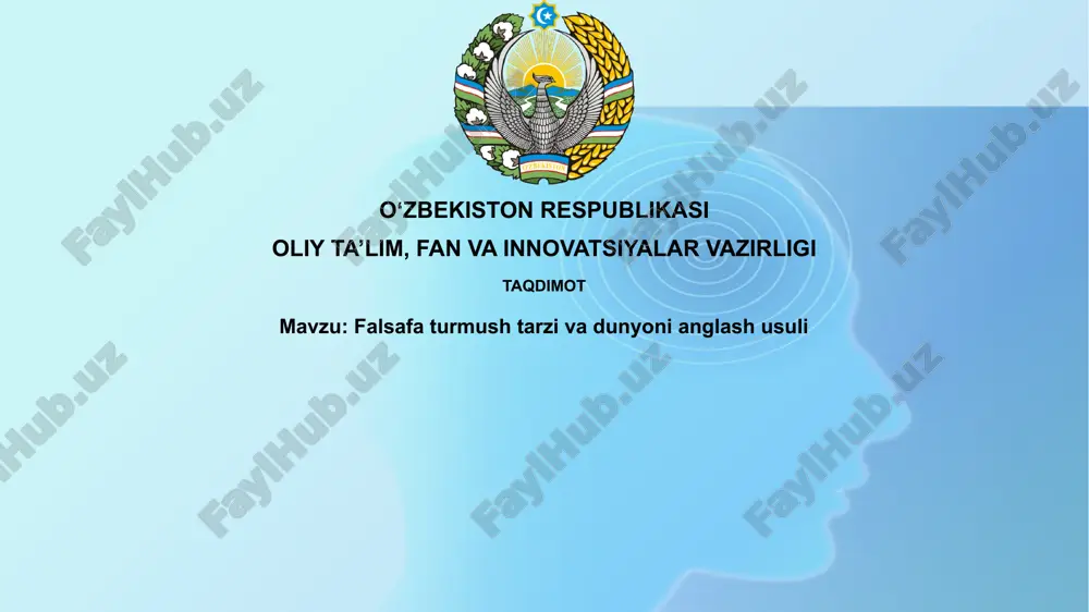 falsafa: hayot tarzi — PPTX