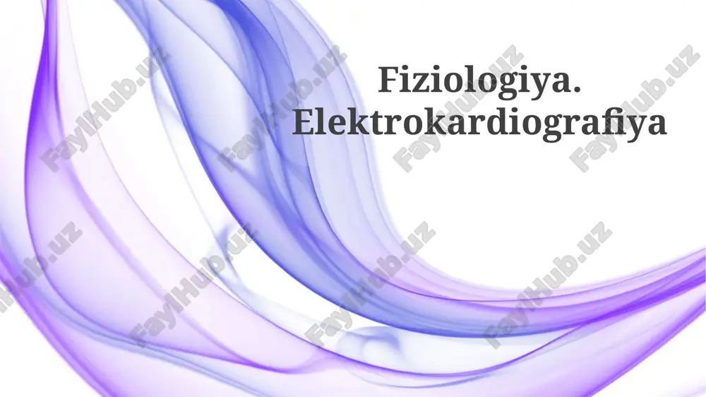 fiziologiya.elektrokardiografiya — PPTX