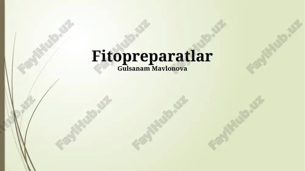fitopreparatlar — PPTX