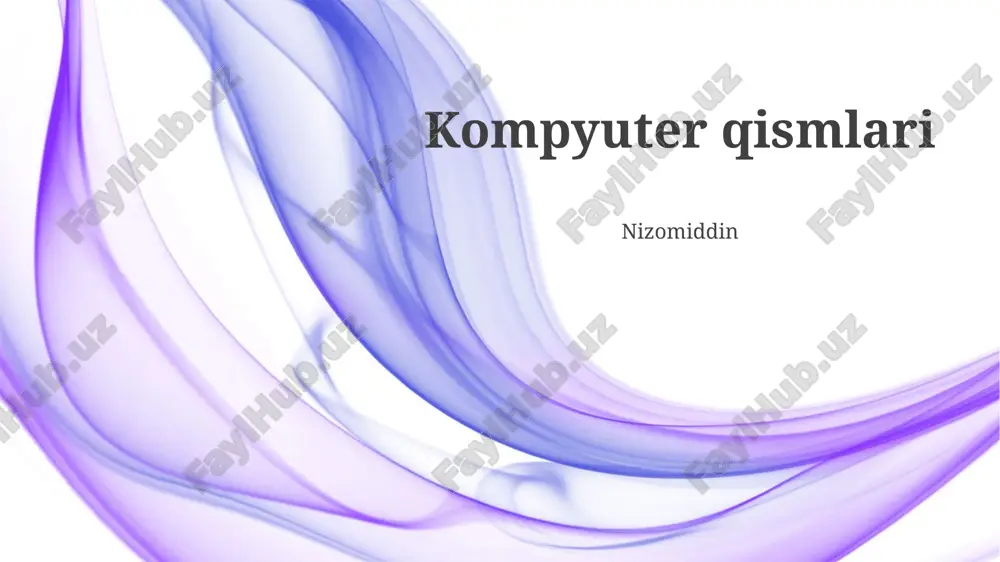 kompyuter qismlari — PPTX
