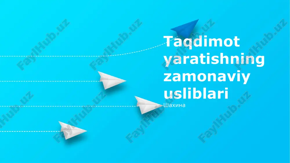 zamonaviy taqdimot yaratish usullari — PPTX