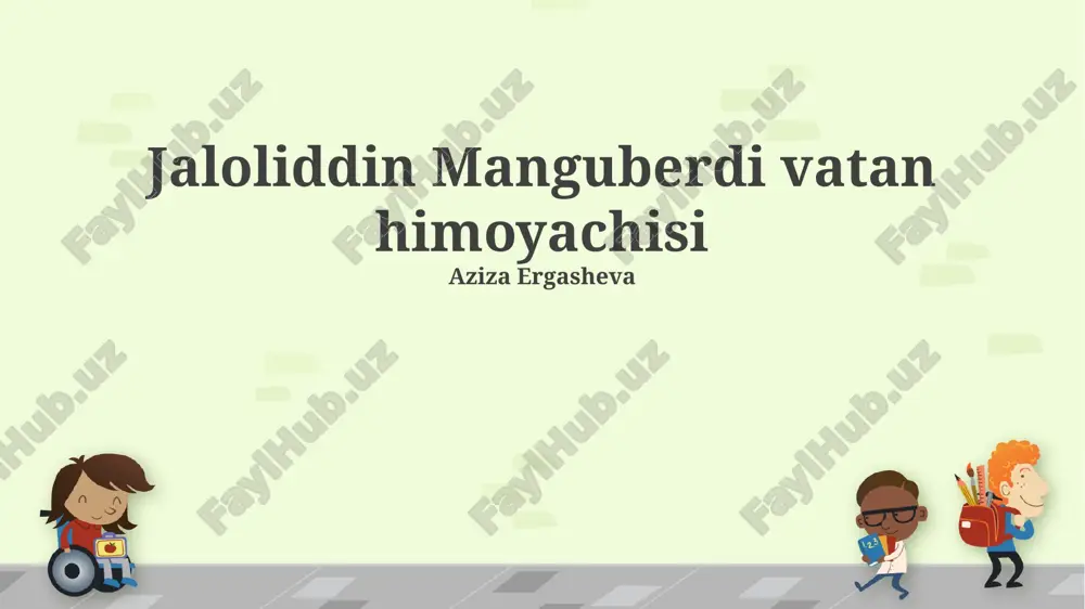 jaloliddin manguberdi vatan himoyachisi — PPTX
