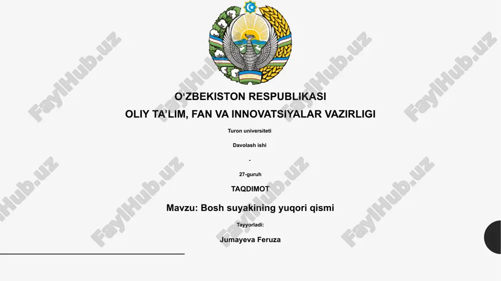 davolash ishi — PPTX