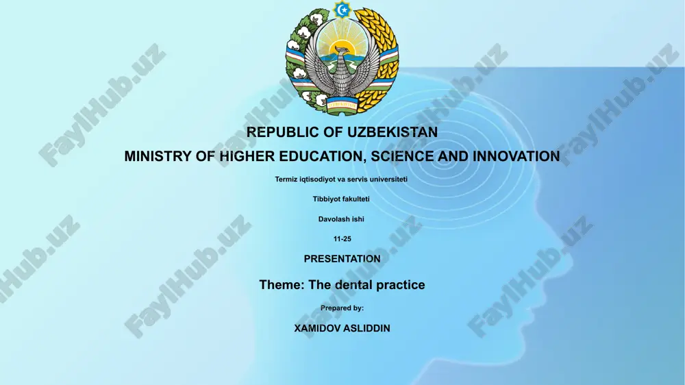 the dental practice — PPTX