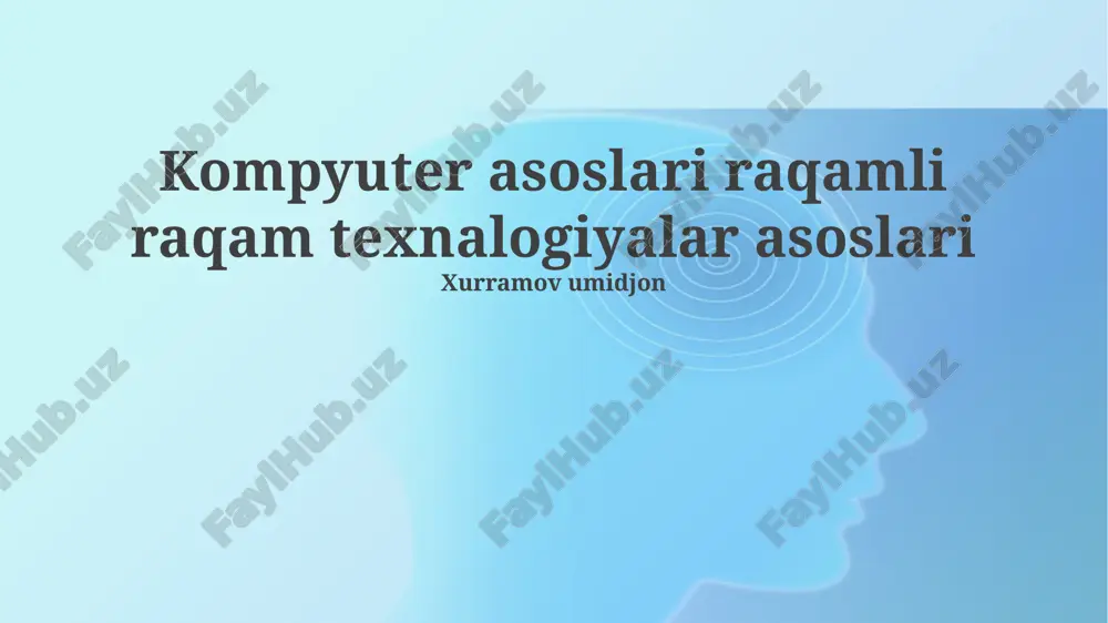kompyuterlar asoslari — PPTX