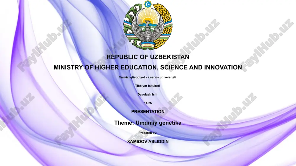 umumiy genetika — PPTX