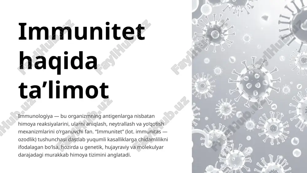 immunitet haqida ta’limot — PPTX