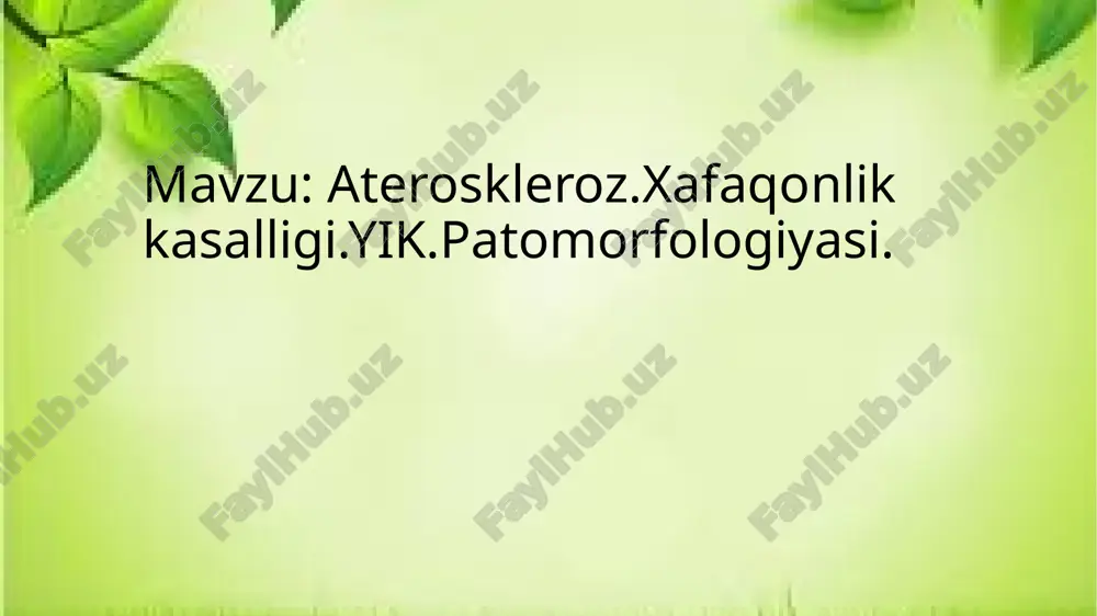 ateroskleroz — PPTX