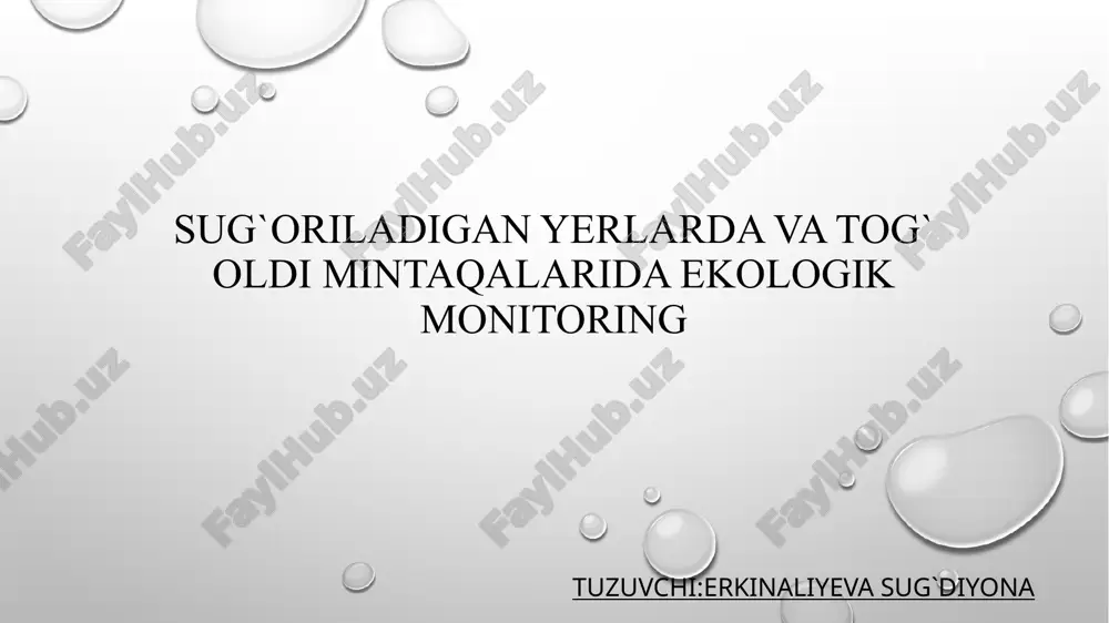 ekologik monitoring — PPTX
