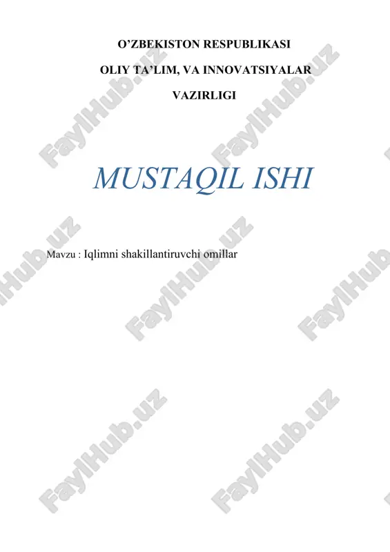 iqlimshunoslik — DOCX