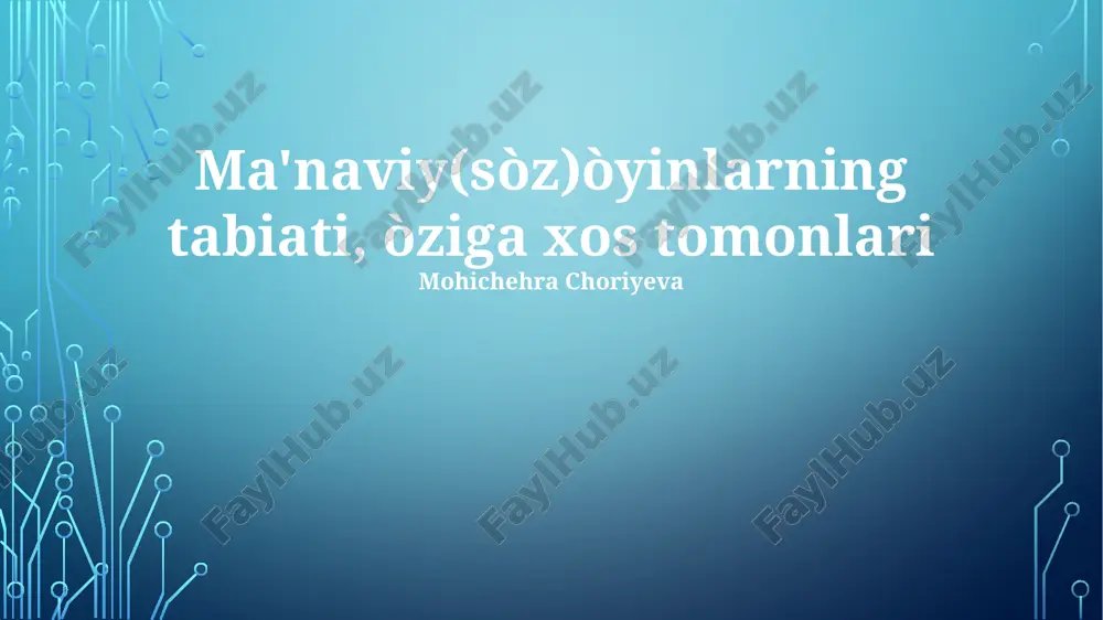 so'z o'yinlari — PPTX
