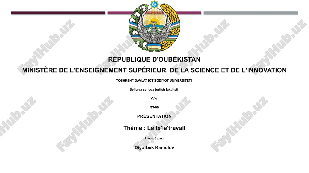 le te'le'travail — PPTX