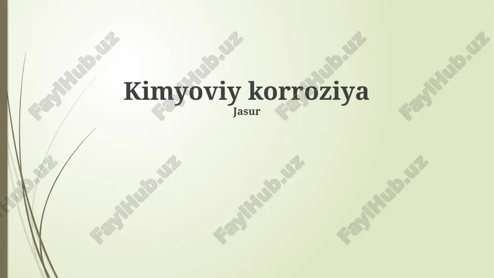 kimyoviy korroziya — PPTX