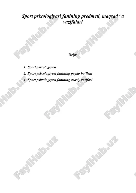 sport psixologiyasi — DOC