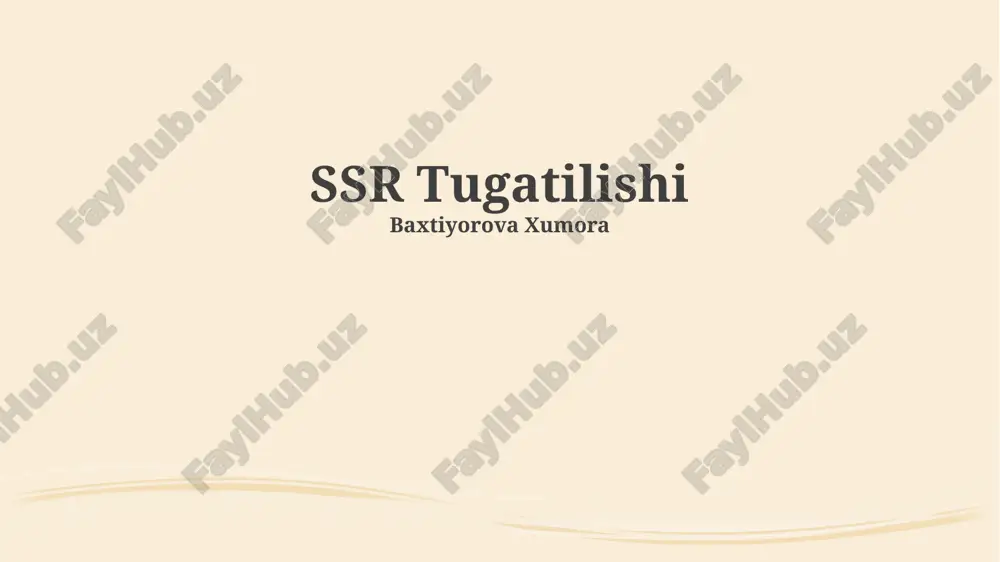 ssr tugatilishi — PPTX