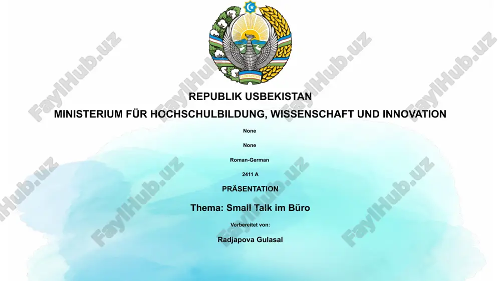 small talk im büro — PPTX