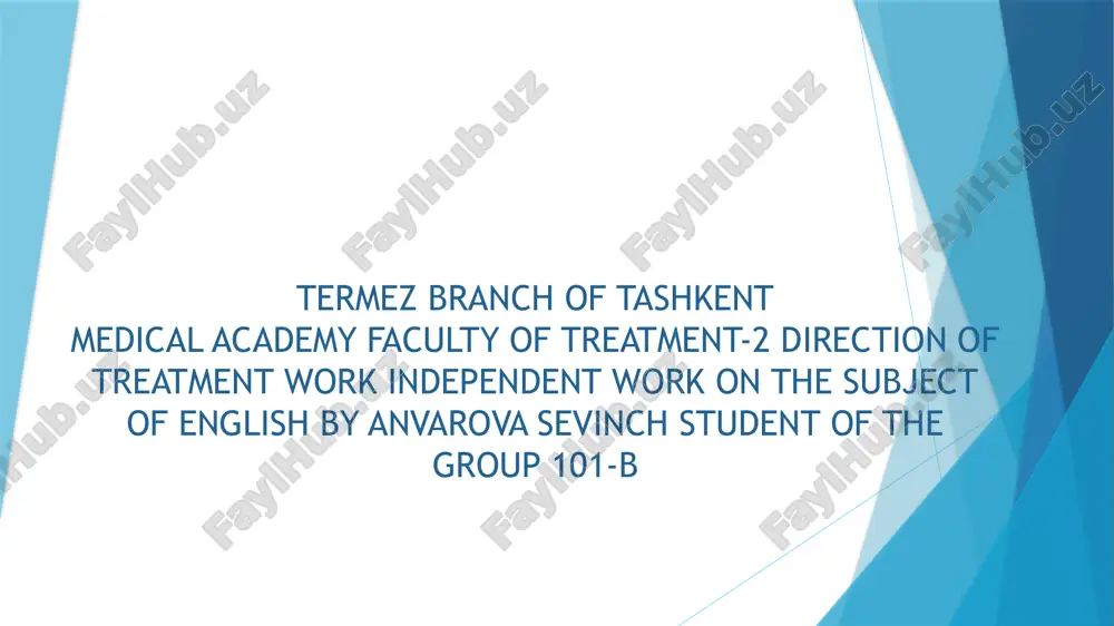 independent work on the subject of english — PPTX