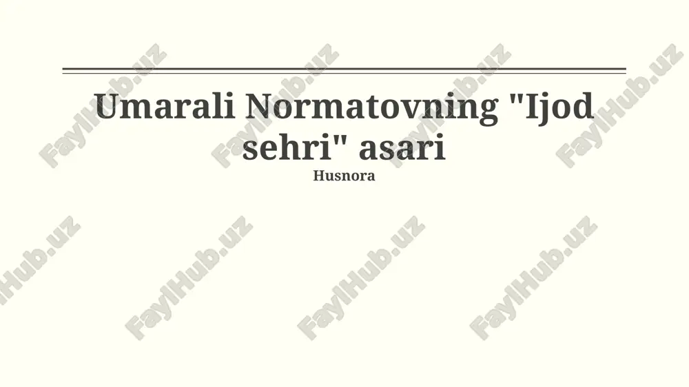 ijod sehri — PPTX