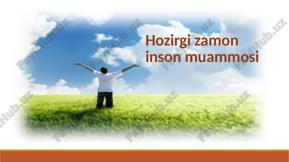 insonborlig‘ining o‘ziga xos xususiyatlari — PPTX