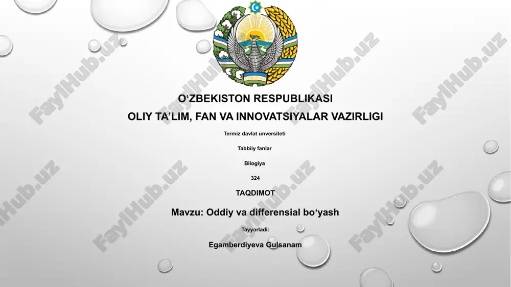 oddiy va differensial boʻyash — PPTX