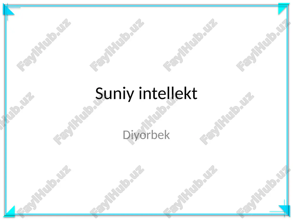 suniy intellekt — PPTX