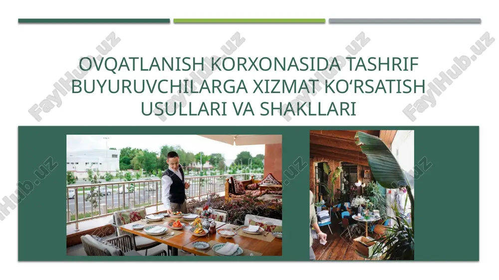 oziq-ovqat va ichimliklar sanoati — PPTX