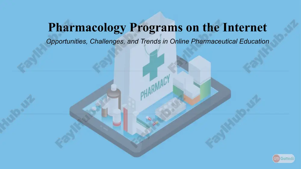 pharmacology programs on the internet — PPTX