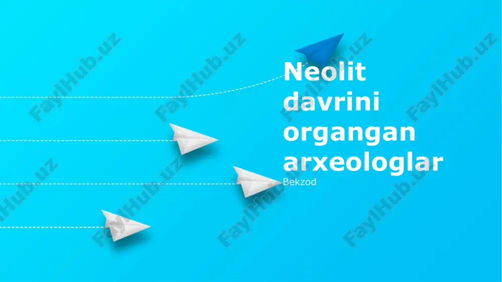 neolit davri arxeologiyasi — PPTX