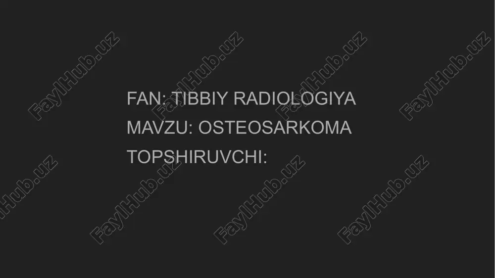 osteosarkoma — PPTX