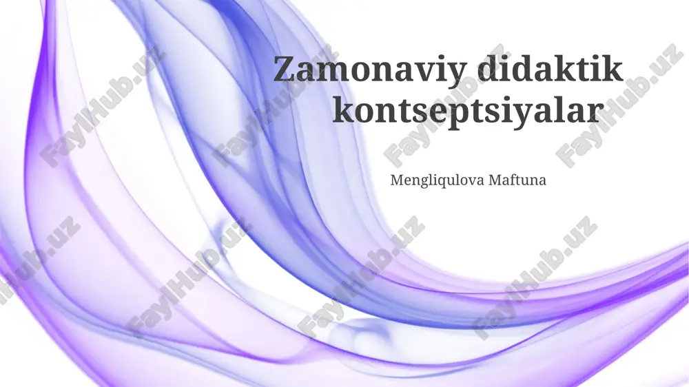 zamonaviy didaktik — PPTX