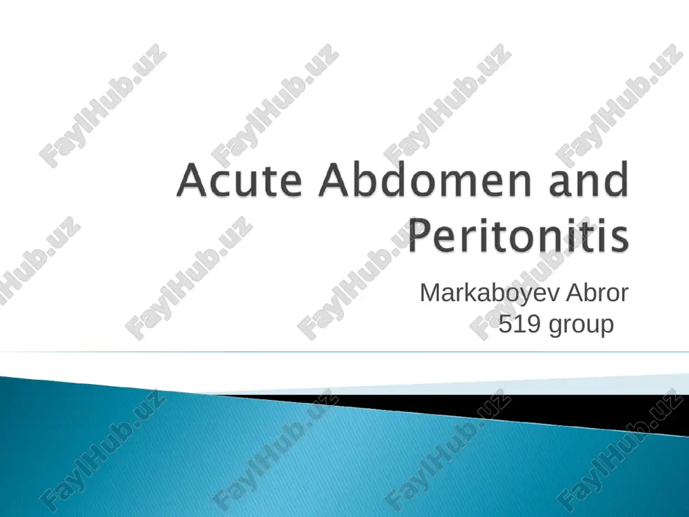 acute abdomen — PPTX