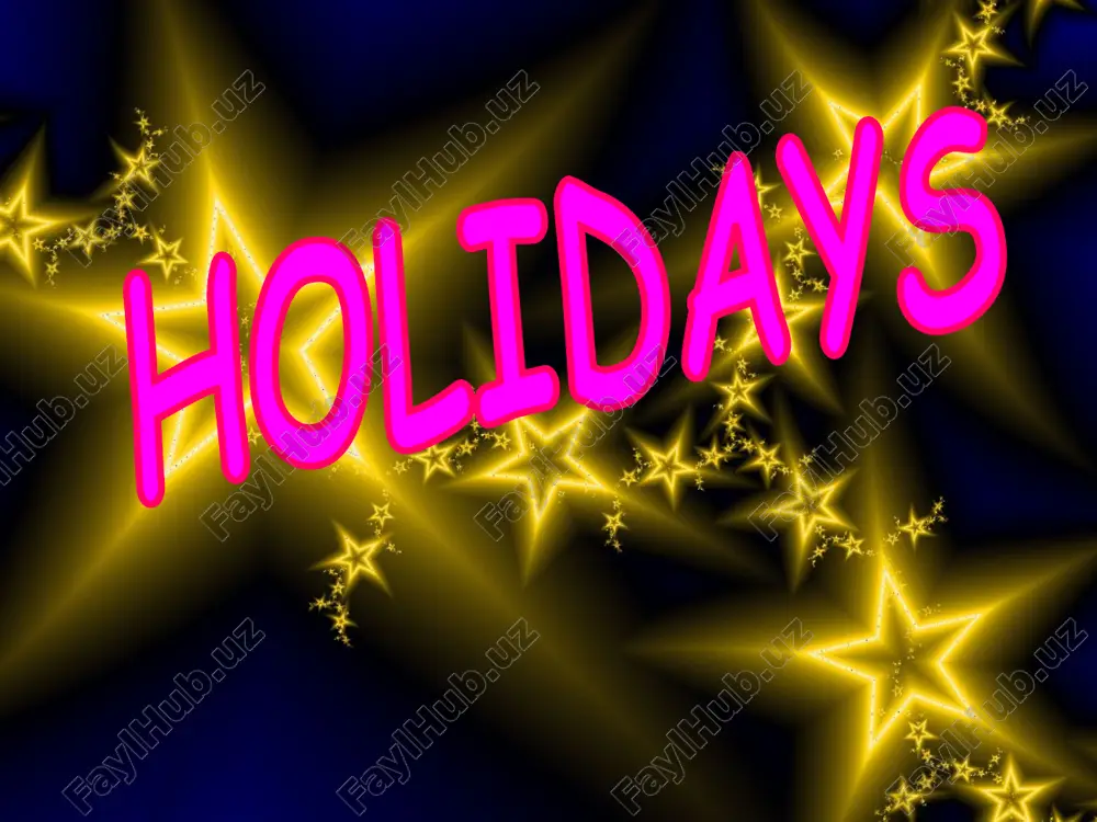 holidays — PPT