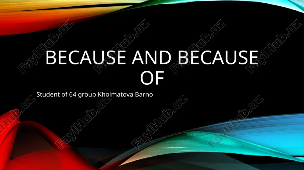 because: meaning and use — PPTX
