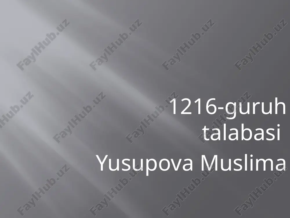 ichimliksuvining laboratoriya nazorati — PPTX