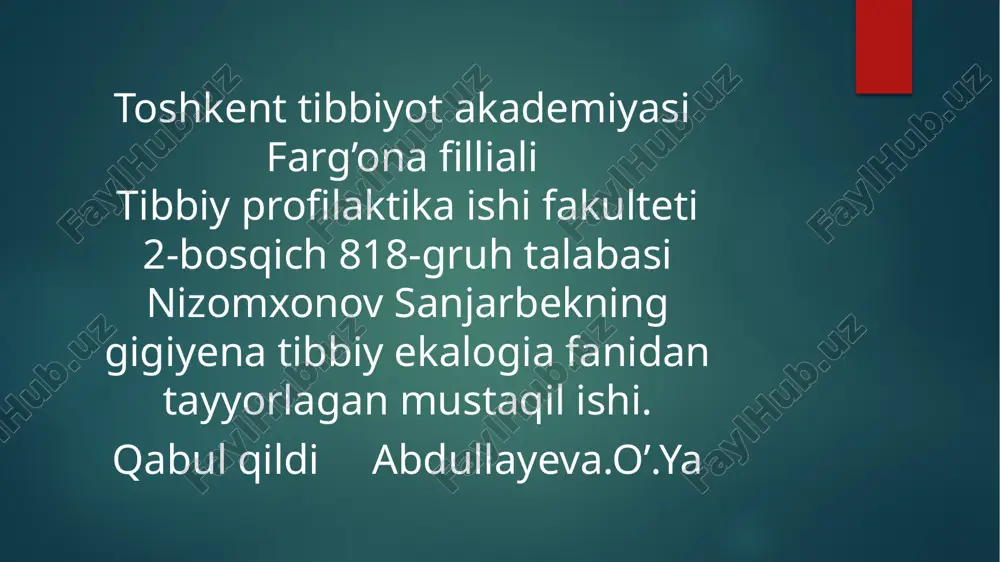 kasalxona ichki infektsiyalari — PPTX