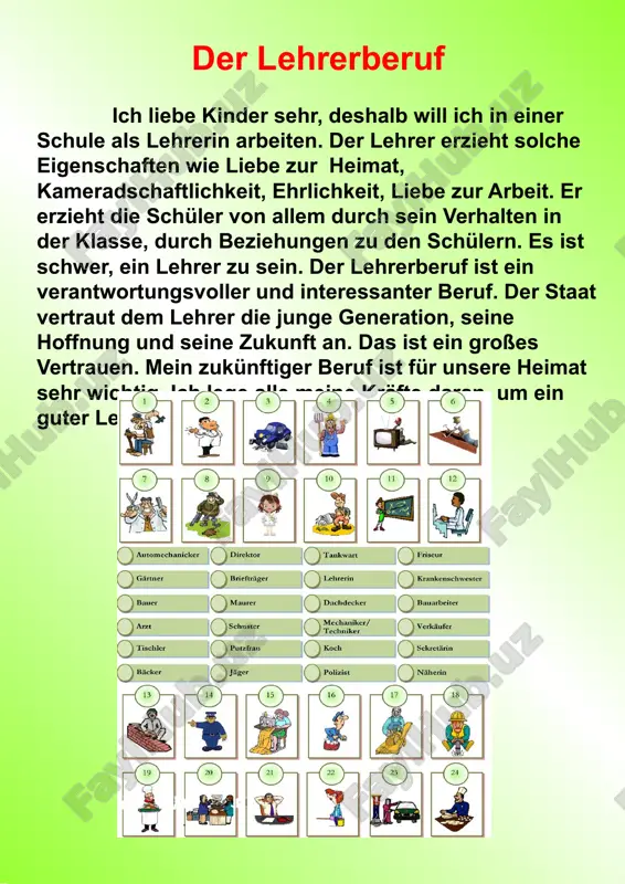 der lehrerberuf — PPTX
