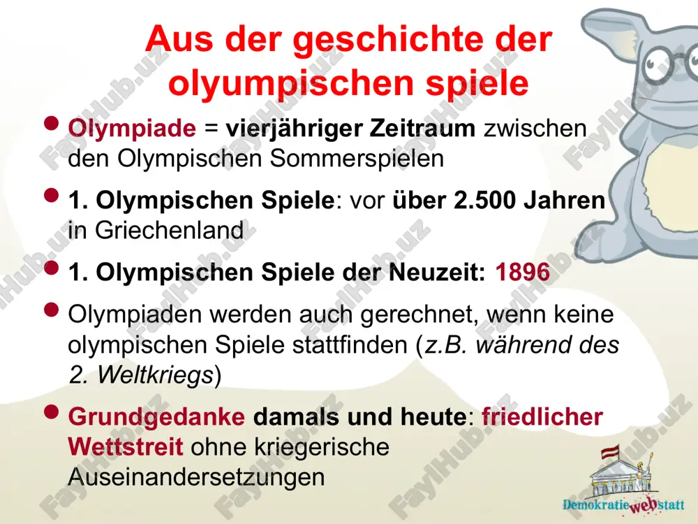 aus dergeschichtederolyumpischenspiele — PPTX