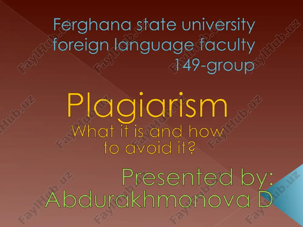 plagiarism and copyright presentation — PPT