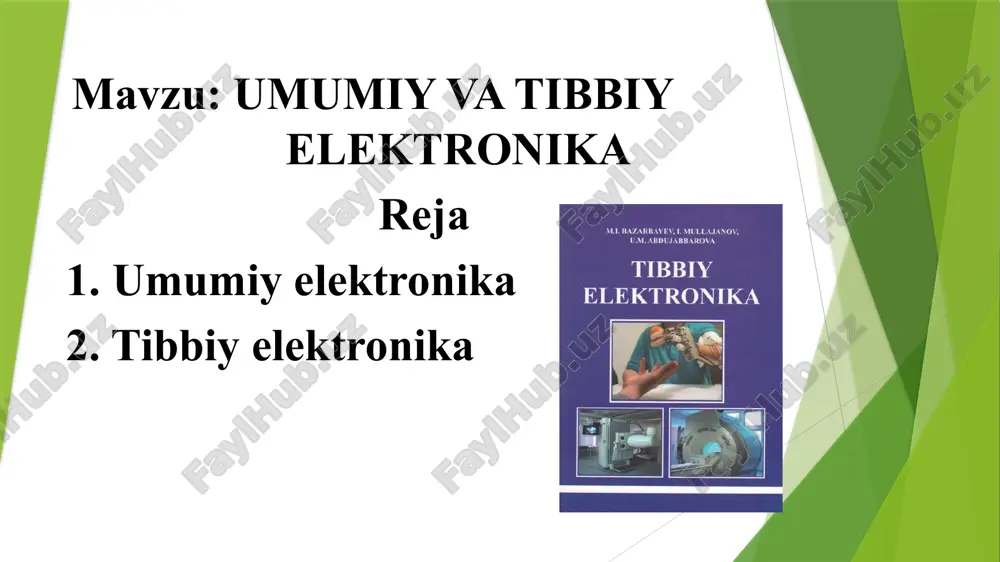 tibbiy elektronika — PPTX