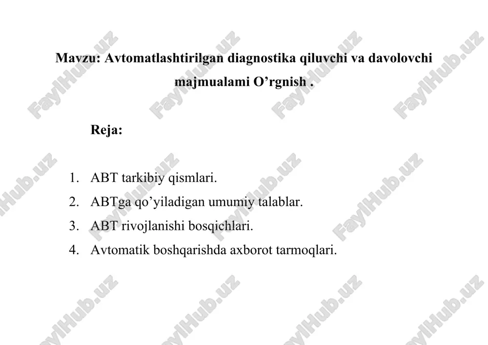 avtomatlashtirilgan boshqaruv tizimi (abt) — DOCX