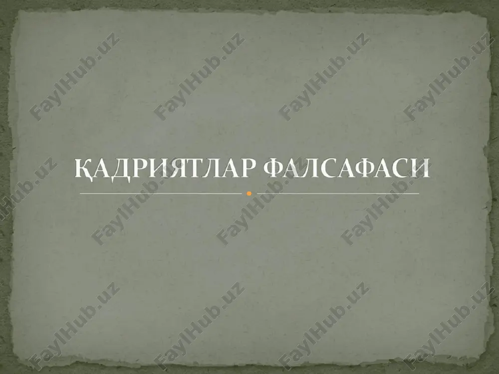 falsafiy davrlar va falsafiy maktablar — PPT