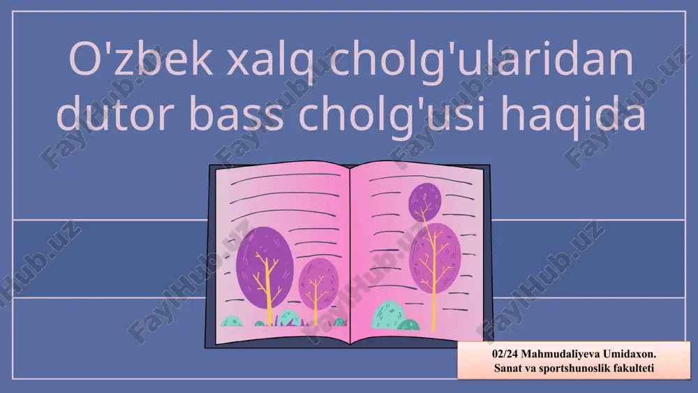 dutor bass cholg'usi tarixi — PPTX