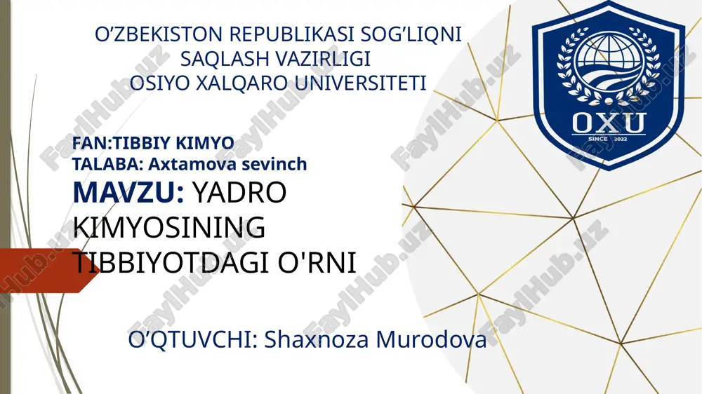 yadro kimyo — PPTX