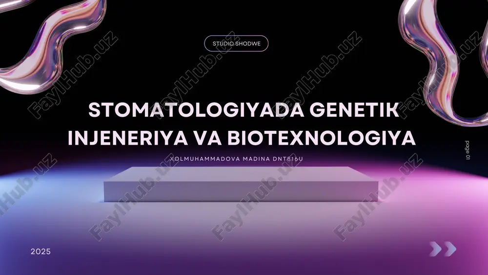 genetik injeneriya va biotexnologiya — PDF