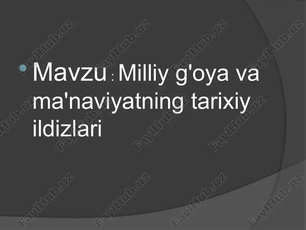 ma’naviyatning tarixiy ildizlari — PPTX